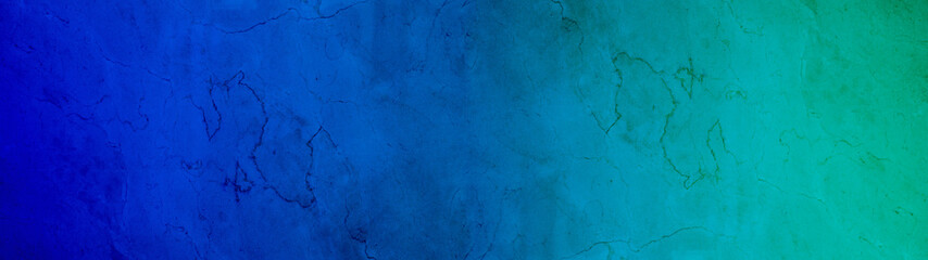 Abstract blue green aquarelle painted paper texture background banner panorama template pattern