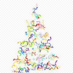 ribbon spiral confetti carnival color shine gift