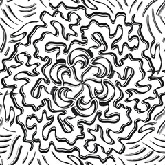 Black and white abstract pattern, seamless picture for decor