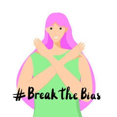 Women movement against discrimination vector illustration clipart