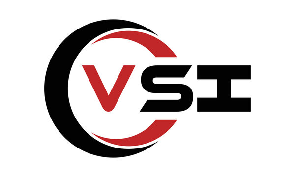 VSI swoosh three letter logo design vector template | monogram logo | abstract logo | wordmark logo | letter mark logo | business logo | brand logo | flat logo | minimalist logo | text | word | symbol