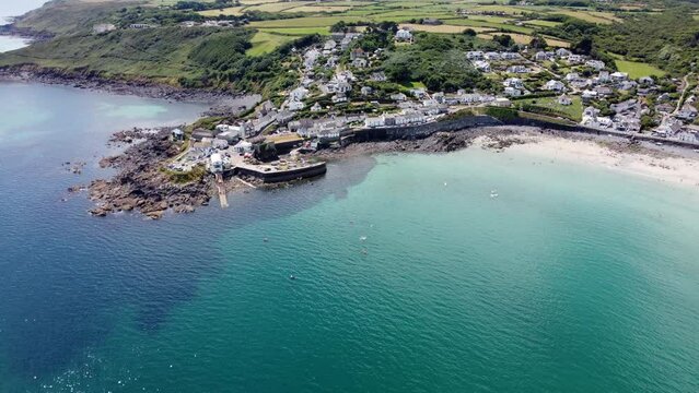 coverack from the air cornwall england uk 