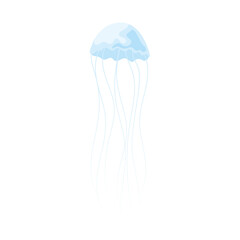 cartoon blue jellyfish