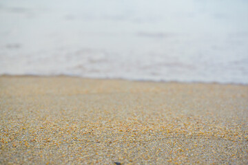 Fototapeta na wymiar White sand sea beach wave summer vacation