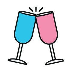 Two Champagne Glasses