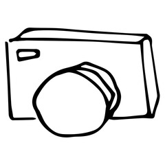 Hand drawn camera doodle