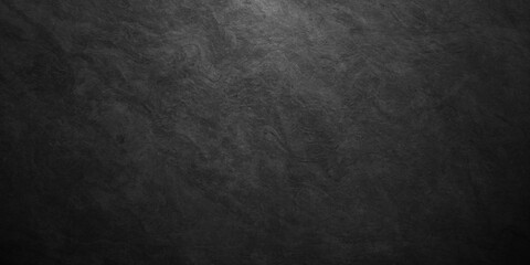 Black stone concrete grunge texture and backdrop background anthracite panorama. Panorama dark grey black slate background or texture. - obrazy, fototapety, plakaty