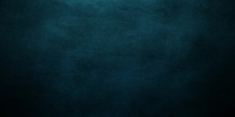 Texture of Elegant dark emerald blue background with black shadow backdrop border and old vintage grunge texture design.	
