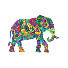 elephant illustration wall art digital Print