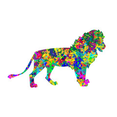 lion illustration digital art Print