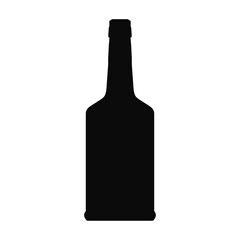 Bottle vector alcohol icon black color isolated on white background for plastic recycling sign, container, water, alcohol, beer, lemonade. 10 eps