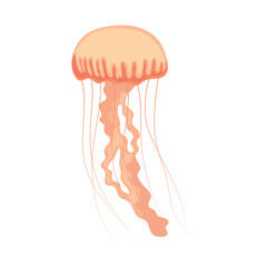 Naklejka premium cartoon jellyfish icon