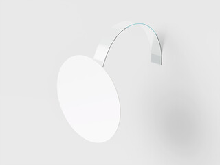 Advertising Round wobbler 3D rendering