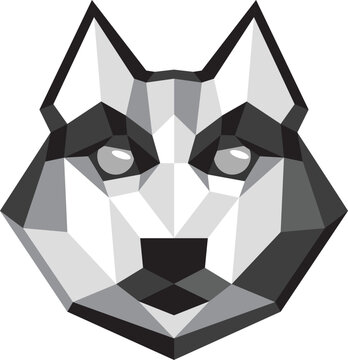 Face of husky. This image for design logo or illustration.