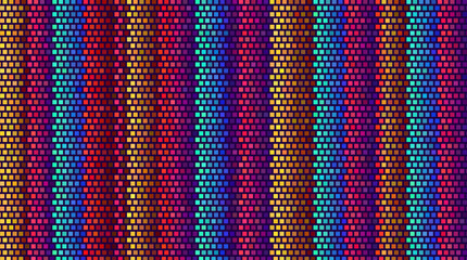 Tribal ethnic blanket stripes, mexican fabric pattern. Poncho texture, abstract boho vector illustration.