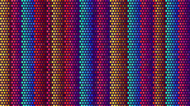 Tribal ethnic blanket stripes, mexican fabric pattern. Poncho texture, abstract boho vector illustration.