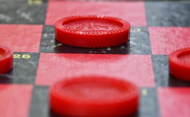 Red Checkers on a Checkerboard