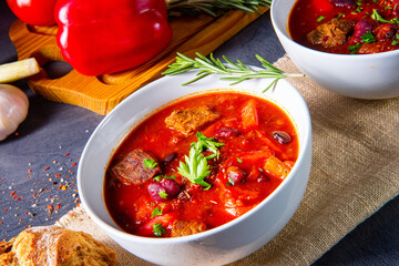 Spicy Mexican style beef with beans