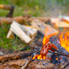 A quiet evening around the campfire