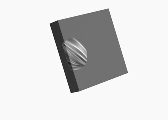 hard box with window set mock-up. Good for packaging design. 3d illustration