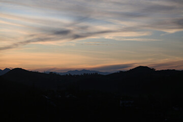 sunset over the mountains