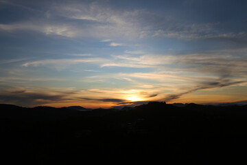 sunset in the mountains