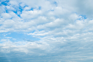 Fototapeta premium cloudy blue sky with white fluffy clouds. background