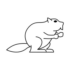 Beaver Icon Vector On Trendy Design.