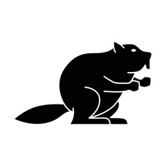 Beaver Icon Vector On Trendy Design.