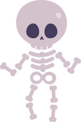 ひょうきんな骨　ガイコツのイラスト