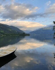 lake and mountains