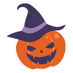 ハロウィン　笑うかぼちゃのオバケ