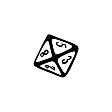 recommend clip art: Vector icon dice for boardgames in doodle style