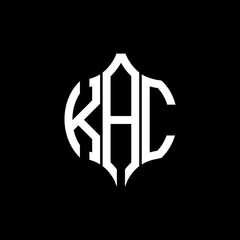 KAC letter logo. KAC best black background vector image. KAC Monogram logo design for entrepreneur and business.
 - obrazy, fototapety, plakaty
