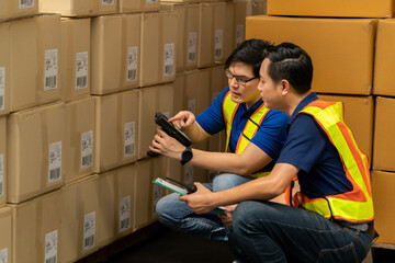 A man in charge of a large warehouse is checking the number of items in the warehouse that he is...