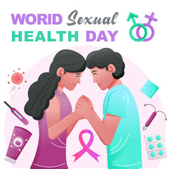 World Sexual Health Day, Husband holding his wife's hand
