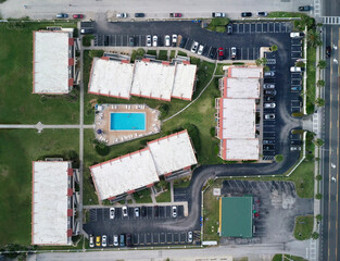 A birds eye view of condos in Florida. 