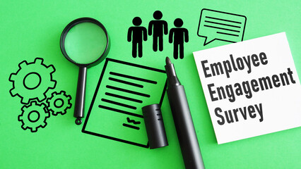 Employee engagement survey is shown using the text