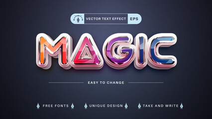 Magic - editable text effect,  font style graphic illustration © rwgusev