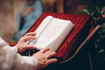 person reading a book