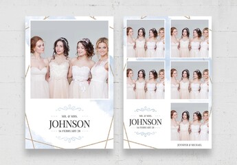 Elegant Wedding Photo Booth Card Layout