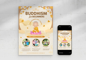 Buddhism Flyer Poster Layout