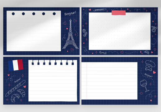 France French Themed Backgrounds for French Language Education