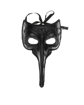 Black Plague Mask Isolated On White Background