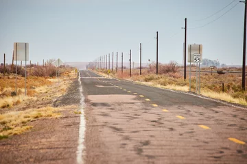 Foto op Plexiglas View from side of Route 66 iconic American highway © Nicholas J. Klein