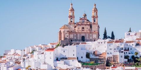 The town of Olvera on the hill at sunset. Olvera, Cádiz, Andalucia, Spain, Europe © MRMPhoto