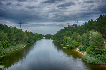 Fototapeta premium Landscape river in the forest
