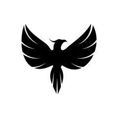Phoenix animal design logo isolated on white background