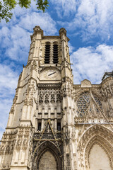 Troyes Cathedral Saint-Pierre Saint-Paul de Troyes in medieval old town in Troyes Grand Est region...