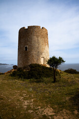 Fototapeta na wymiar Tower Torre di Pixinni, Sardinia, Italy